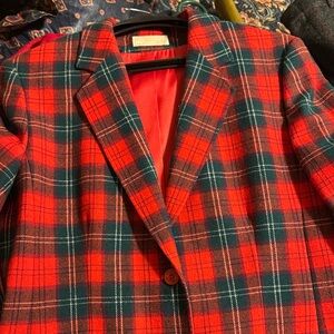 Pendleton Red and Green Plaid Jacket